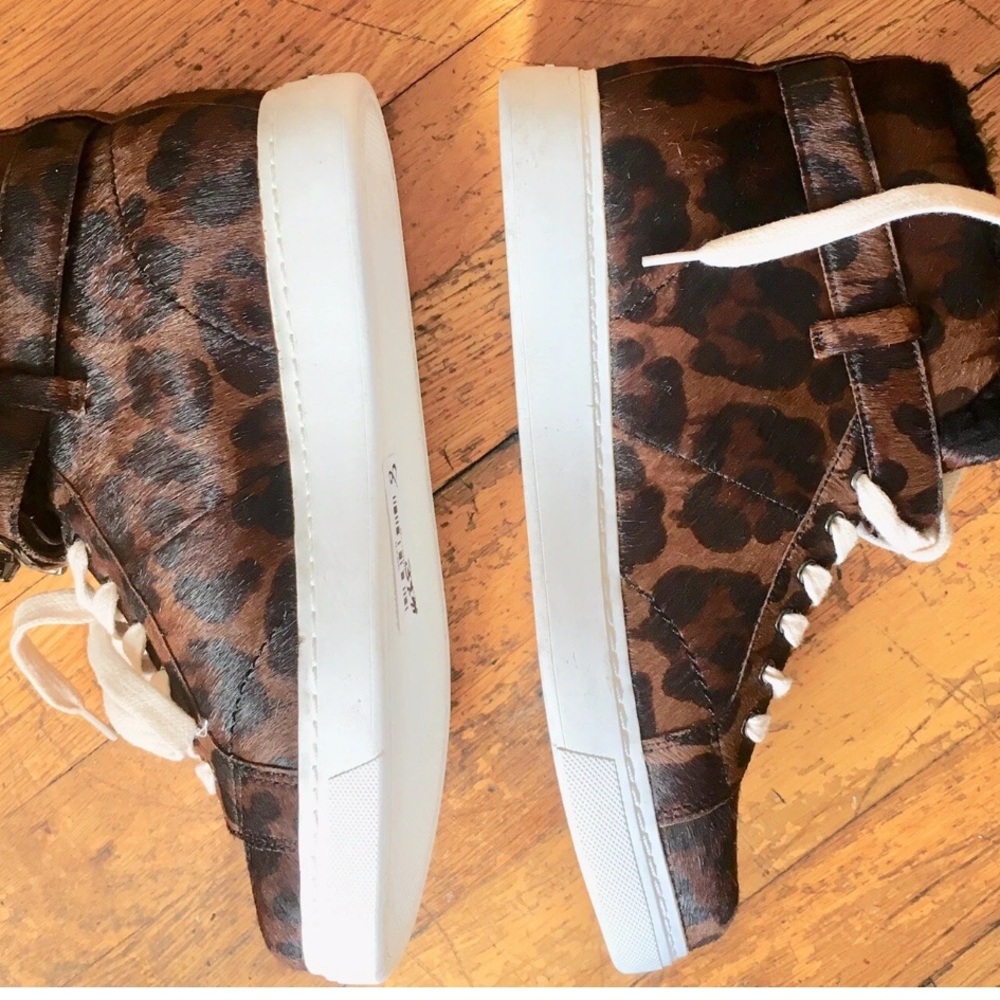 Coach Brown black Leopard Print,ltd edition hightop sneakers (calf,sheep fur)8 - Picture 5 of 12